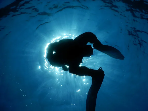 Buceo en el Mar Mediterráneo — Foto de Stock