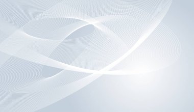 Hassas beyaz çizgiler açık gri bir arkaplan karşısında dalgalı bir dalga deseni oluşturur.