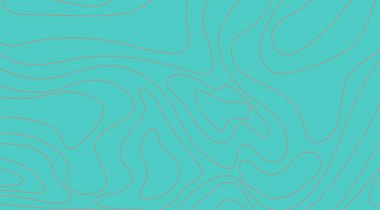 Bu sanatsal görüntü kıvrımlı topoğrafik çizgileri gösteriyor. Pembe tonlarda pürüzsüzce hareket eden parlak su mavisi arkaplanda büyüleyici bir desen var.