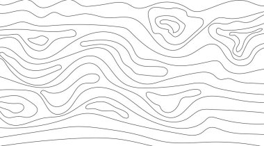 Basit siyah ve beyaz topoğrafik çizimler, akan organik hatlar ve minimalist ve görsel olarak çekici bir estetik topoğrafya yaratan soyut şekiller.