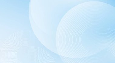 Zarif açık mavi arka plan, çeşitli uygulamalar için yumuşak ve havadar estetik ile minimalist ve modern bir tasarım yaratan dairesel şekiller ve eğri çizgiler sergiliyor.