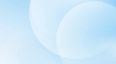 Zarif açık mavi arka plan, çeşitli uygulamalar için yumuşak ve havadar estetik ile minimalist ve modern bir tasarım yaratan dairesel şekiller ve eğri çizgiler sergiliyor.