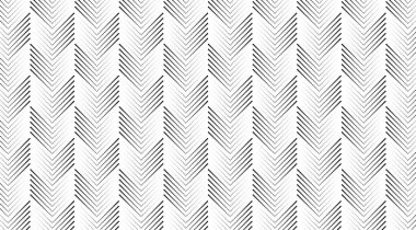 Çarpıcı, tek renkli geometrik desenler siyah ve gri sembolleri dikey olarak dikey olarak, tekrarlayan bir dizilimle gösteriyor, dinamik bir görsel ritim yaratıyor.