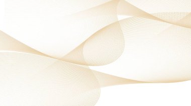 Zarif soyut arkaplan, ince çizgilerden oluşan ince altın tonlu dalga desenlerine sahiptir. Temiz beyaz bir arkaplan karşısında zarifçe kıvrılarak minimalist bir estetik oluşturur.