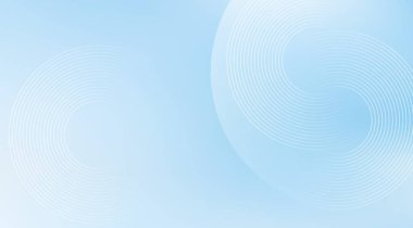 Katmanlı eşmerkezli daireler içeren zarif açık mavi arkaplan, minimalist kompozisyonu geliştiren yumuşak gradyantlı bir dinginlik ve modern tasarım hissi uyandırıyor.