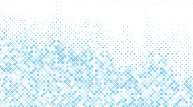 Açık mavi dairelerin gradyanı beyaza dönüşerek, desenli yarım ton efektiyle modern ve şık noktalı desen oluşturan büyüleyici bir soyut arkaplan.