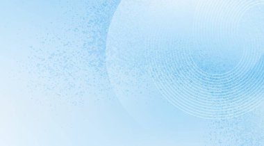 Açık mavi bir arkaplan, dokulu daireler ve eşmerkezli çizgi desenleri ile hassas bir şekilde vurgulanarak, estetik olarak tatmin edici ve modern bir görsel efekt yaratır.