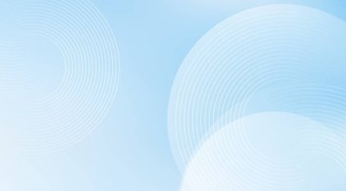 Serene açık mavi arka plan üst üste binen beyaz eşmerkezli daireler, sakin bir estetik için hafif bir gradyan etkisi olan sakin ve modern bir tasarım yaratıyor