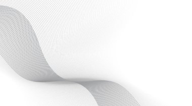Zarif arkaplan düz, akışkan gri çizgiler, temiz beyaz arkaplan üzerinde zarif bir dalga deseni oluşturur, modern tasarımlar ve minimalist sunumlar için idealdir.