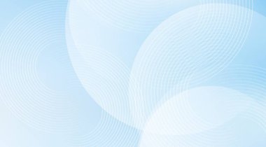 Sakinleştirici açık mavi gradyan, belli belirsiz eşmerkezli çizgi detaylarıyla şeffaf beyaz daireler çizerek, sakin ve modern bir soyut arka plan efekti oluşturarak vurgulanır.