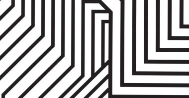Gıcır gıcır beyaz bir zemin üzerinde koyu siyah çizgiler içeren dinamik geometrik desen modern tasarım, arkaplan ve minimalist dokular için mükemmel açılardan ve köşelerden oluşan karmaşık bir ağ oluşturuyor.