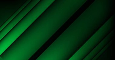 Zengin koyu yeşil ve koyu siyah köşegenler içeren dinamik soyut arkaplan, zarif zümrüt eğimli, parlak, modern ve teknolojik tasarım iş sunumları veya dijital sanat için idealdir.