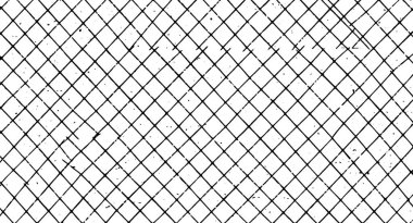 İnce grunge deseni ve geometrik eşkenar dörtgen şekilli çok yönlü siyah ve beyaz elmas ızgara deseni, çağdaş grafik tasarımı, web veya yazdırma uygulamaları için ideal bir monokrom arkaplan