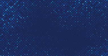 Bu soyut mavi desen mavi ve açık mavinin değişik tonlarında dağınık dairesel noktalar oluşturarak koyu mavi arkaplan boyunca geçiş yapan ince bir gradyan etkisi yaratıyor.