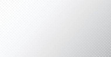 Minimalist bir arkaplan, beyazı açık griye ince bir gradyan içerir, küçük, dağınık beyaz noktalardan oluşan hassas bir desenle süslenir ve yumuşak, dokulu bir etki yaratır.