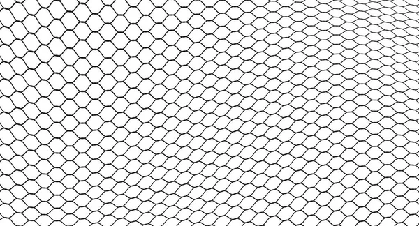 Soyut siyah ve beyaz altıgen örgü, modern tasarım, teknoloji veya endüstriyel kavramlar için dokulu bir arka plan yaratarak, kusursuz bir geometrik tekrarlama deseni oluşturur.