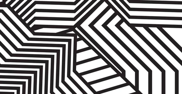 Modern arka planlar, markalaşma veya çağdaş tasarım projeleri için mükemmel, dinamik bir optik illüzyon yaratan karmaşık açısal çizgiler içeren büyüleyici siyah beyaz bir geometrik desen.