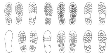 İzleme, Ayakkabı İzleme, Ayakkabı Tasarımı, Olay Yeri İnceleme ve Özgeçmiş ya da Doku Oluşturma İçin Ayak İzleri