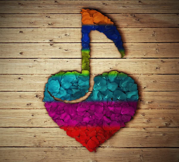 Amor cores da música — Fotografia de Stock