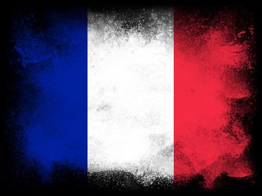 Fransa bayrağı izole
