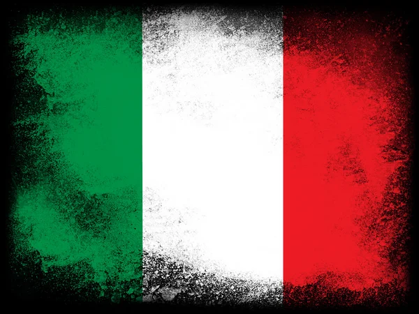 Italien flagga isolerad — Stockfoto