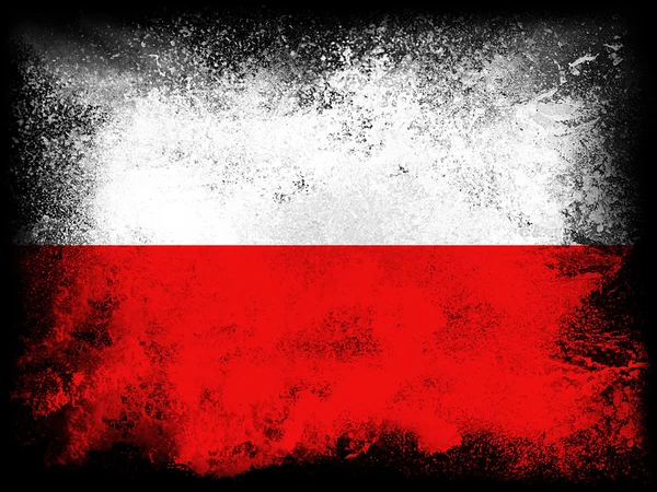 Polen vlag geïsoleerd — Stockfoto