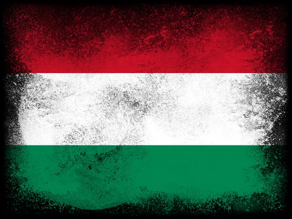 Maďarsko vlajky izolované — Stock fotografie