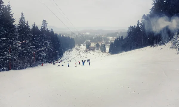 Winter ski track — Stock Photo, Image