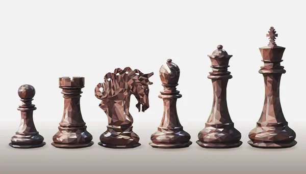 Conjunto de peças de xadrez realista. rei 3d, rainha bispo e torre do  cavalo de peão isoladas. figuras de xadrez preto e branco para jogo de  tabuleiro estratégico. símbolo de atividade de