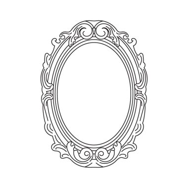 Resim tasarımı ayna çerçevesi klasik eski