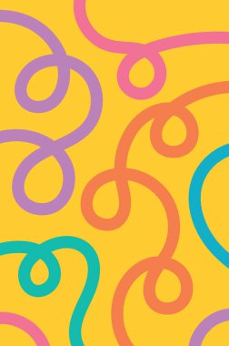 Renkli retro duvar çizgisi dizayn et