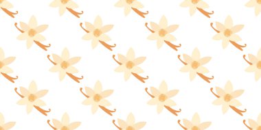 Arkaplan vanilya çiçeği yinelemesi tasarla