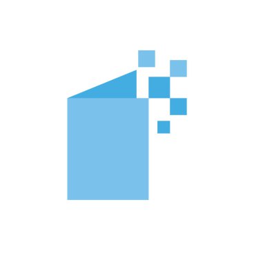 Logo kitabı mavi tecrit edilmiş basit minimalist