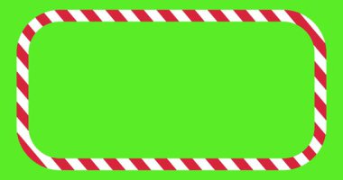 Canlandırma krom anahtar yeşil ekran çerçeve şeker çizgi şeridi