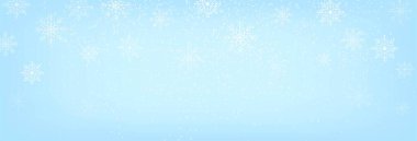 Noel afişi tasarımı. Kış arkaplanı ve kar taneleri. Kar kenarlığını soyut yap ve metin için boşluğu kopyala. Vektör illüstrasyonu