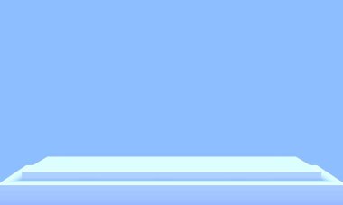 Geometrik podyum sahne arka planı. Maket kürsüsü olan bir ürün sahnesi. Vektör illüstrasyonu