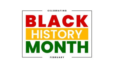 Siyahi tarihi ayı. Afrikalı Amerikan Tarihi. Yıllık kutlama. Siyahların tarihi geçmiş ay tasarımı. Vektör illüstrasyonu