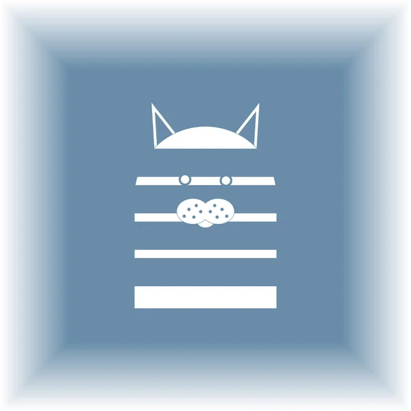 Illustration vectorielle Cat. Face de chat. Icône chat. Logo chat — Image vectorielle