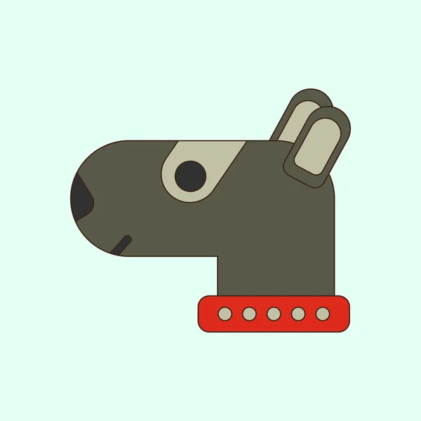 Silueta icono moderno de un perro — Vector de stock