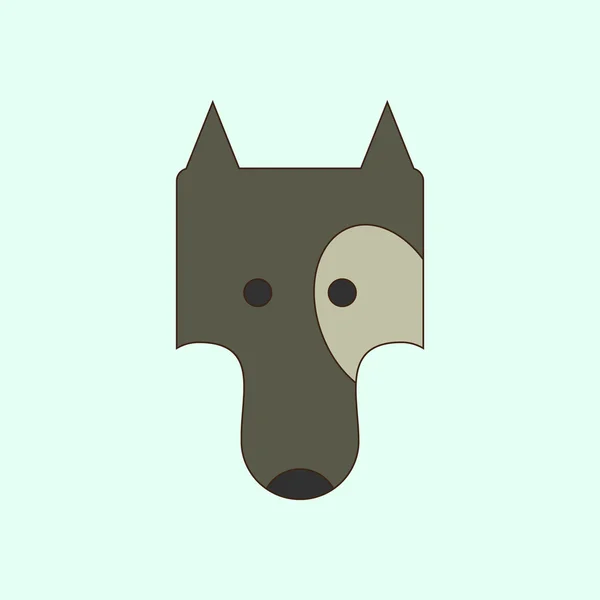 Silueta icono moderno de un perro — Vector de stock