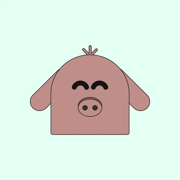 Vektorillustrationsschwein. Schweinegesicht. Schwein-Ikone. Schwein-Logo — Stockvektor