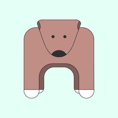 bir köpek silueti modern simgesi