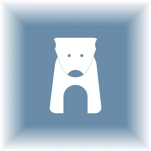 Silhouette icona moderna di un cane — Vettoriale Stock
