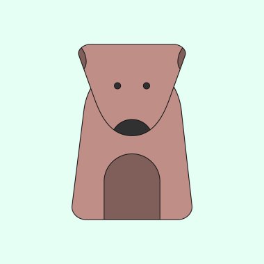 bir köpek silueti modern simgesi