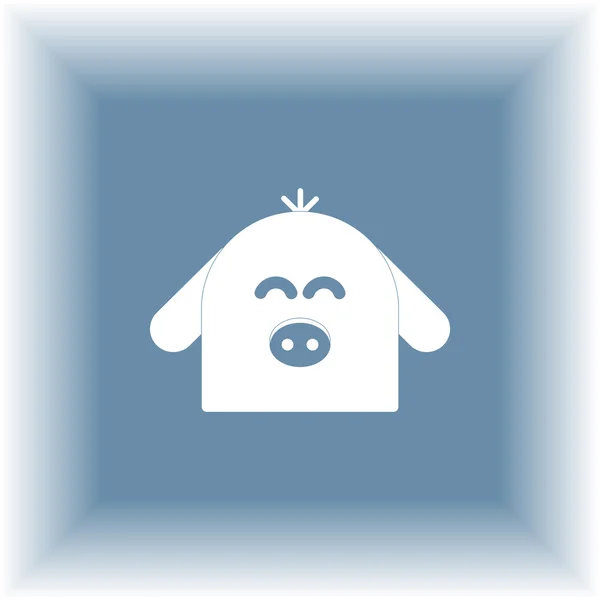 Vektorillustrationsschwein. Schweinegesicht. Schwein-Ikone. Schwein-Logo — Stockvektor