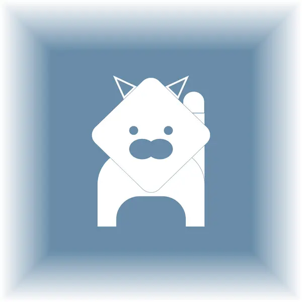Illustrazione vettoriale Cat. Faccia di gatto. Icona del gatto. Logo gatto — Vettoriale Stock