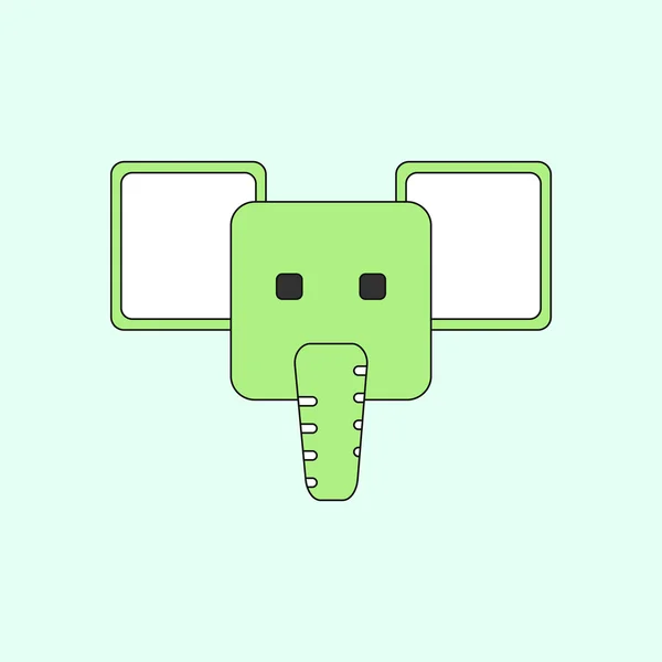 Silueta icono moderno de un elefante — Vector de stock