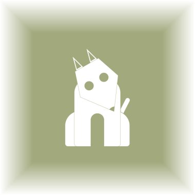 bir köpek silueti modern simgesi