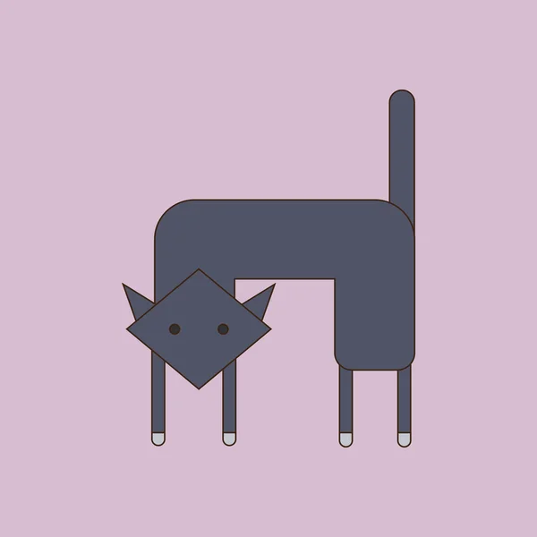 Vektor Illustration Katze. Katzengesicht. Katzensymbol. Katzenlogo — Stockvektor