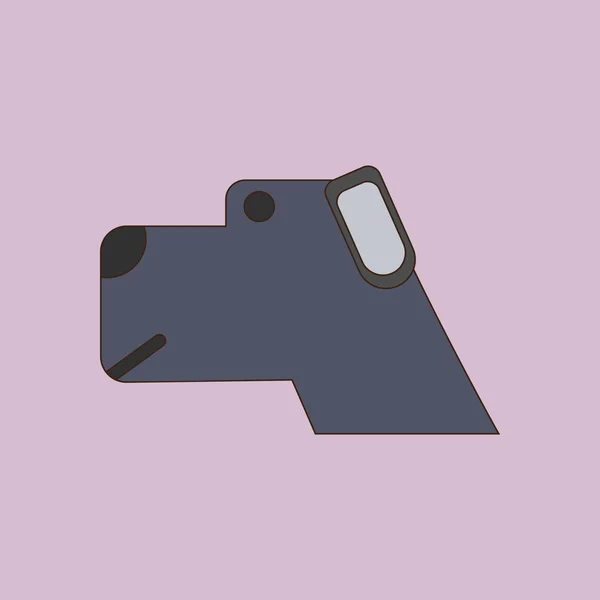 Modern ikon silhuetten av en hund — Stock vektor